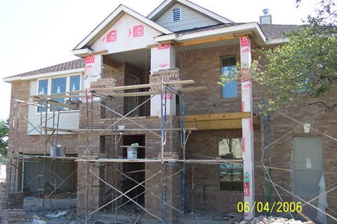 Photo of Dan and Angela's home under construction.